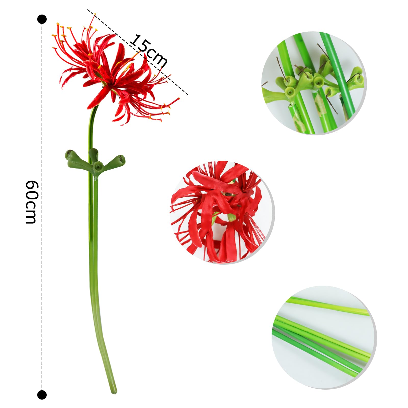 Amazon｜DIFEIUKI 造花 曼珠沙華 彼岸花 3本セット ヒガンバナ 枯れ